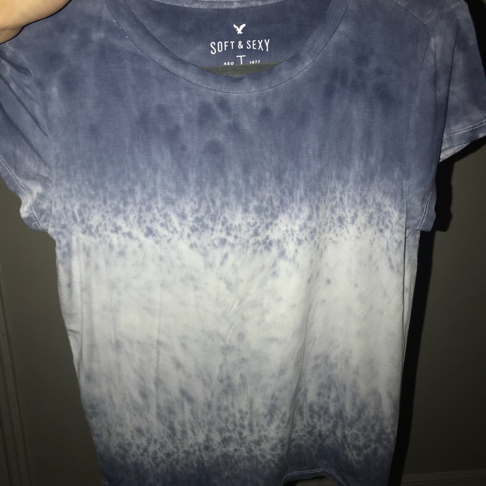 blue ombré AE top